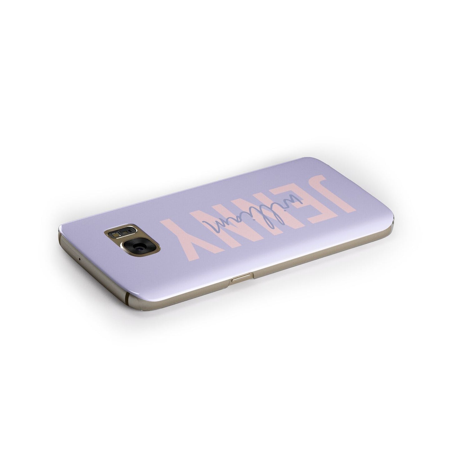 Pastel Pink and Purple Full Name Samsung Galaxy Case Side Close Up