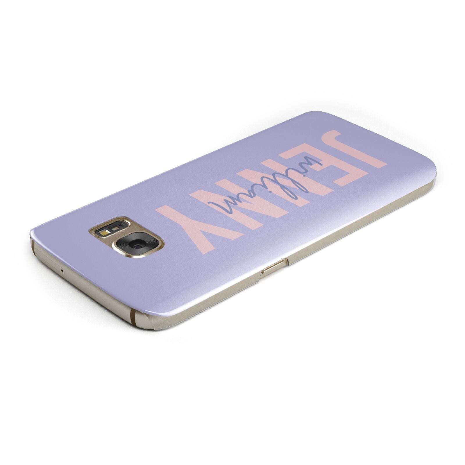 Pastel Pink and Purple Full Name Samsung Galaxy Case Top Cutout