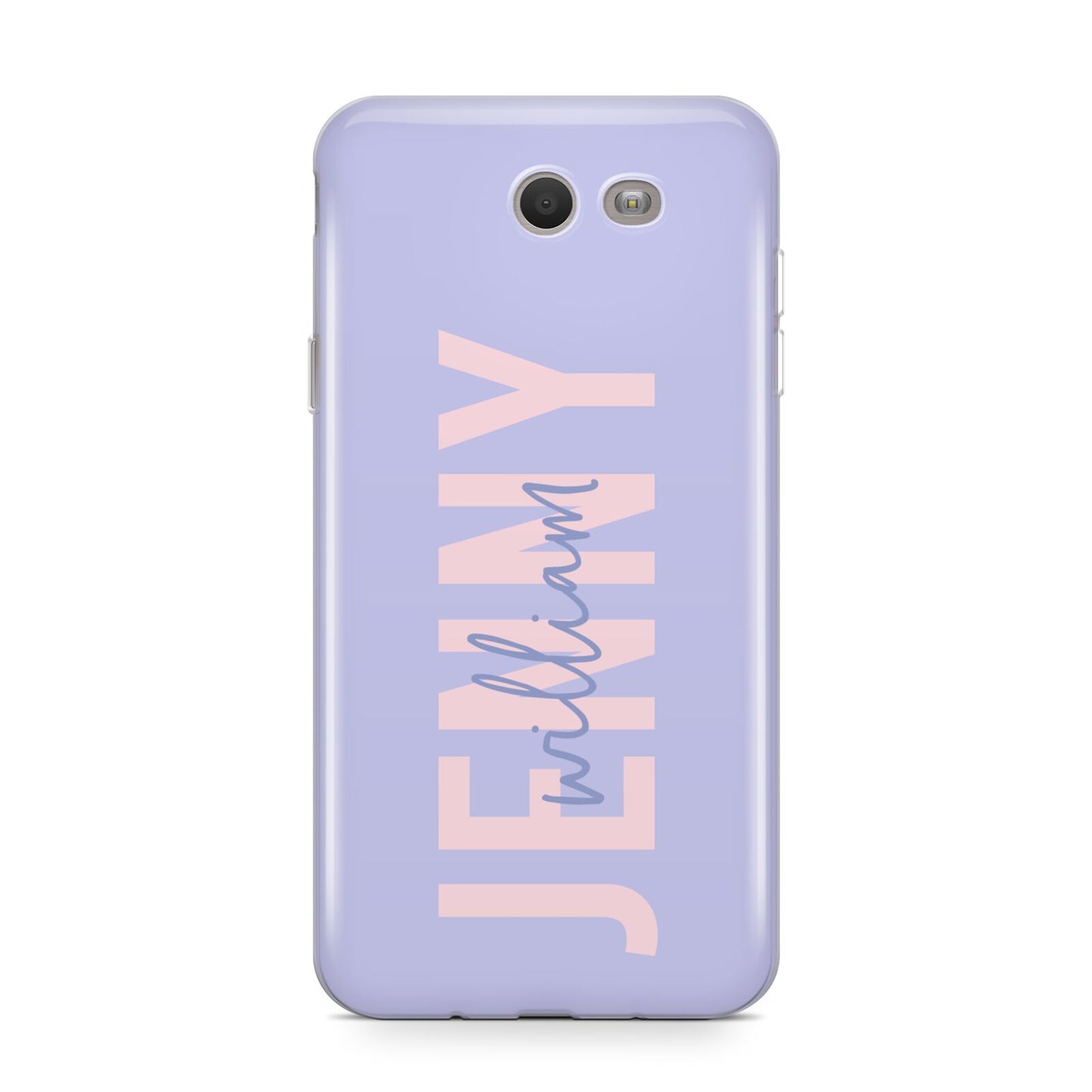 Pastel Pink and Purple Full Name Samsung Galaxy J7 2017 Case