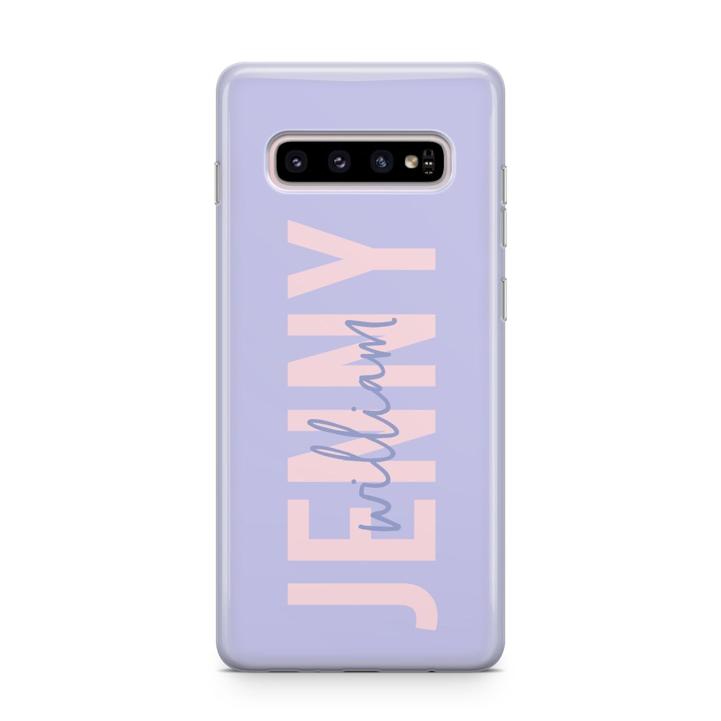 Pastel Pink and Purple Full Name Samsung Galaxy S10 Plus Case