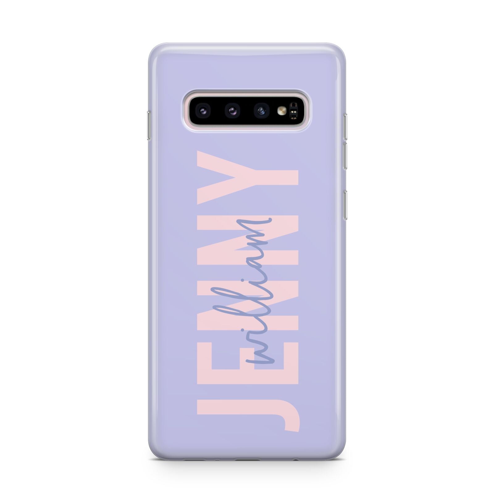 Pastel Pink and Purple Full Name Samsung Galaxy S10 Plus Case