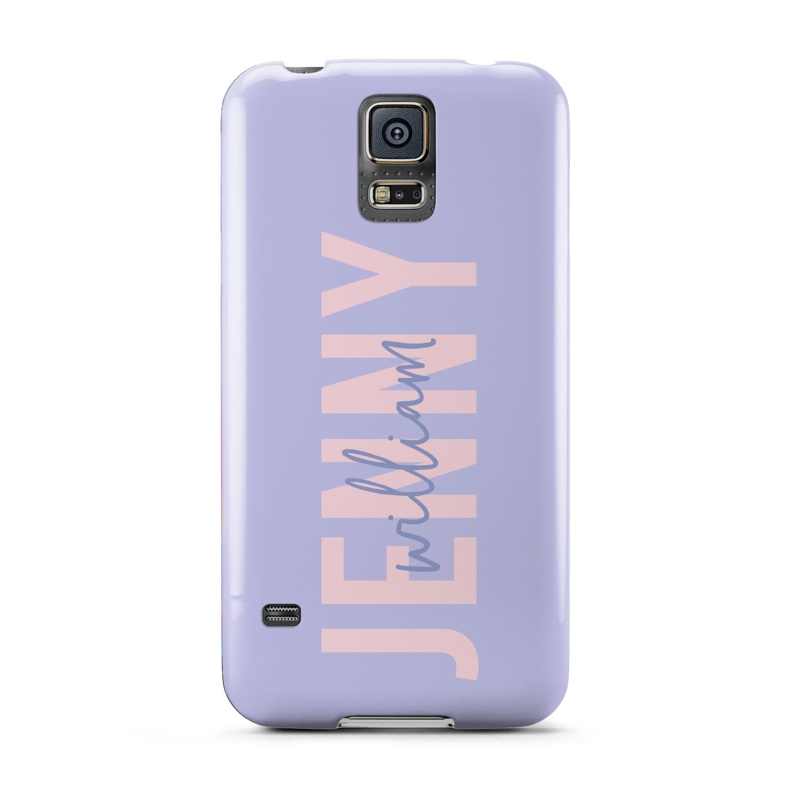 Pastel Pink and Purple Full Name Samsung Galaxy S5 Case