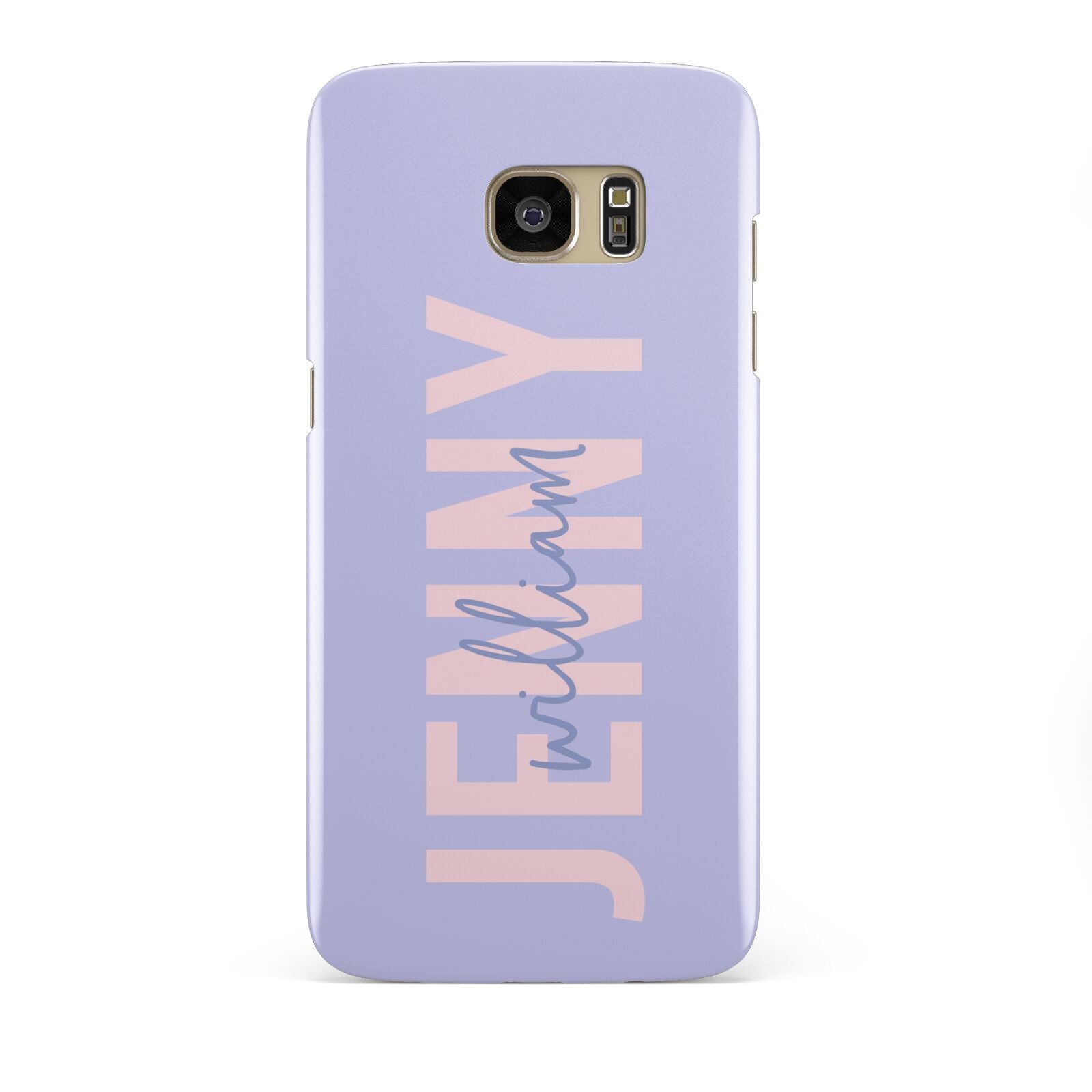 Pastel Pink and Purple Full Name Samsung Galaxy S7 Edge Case