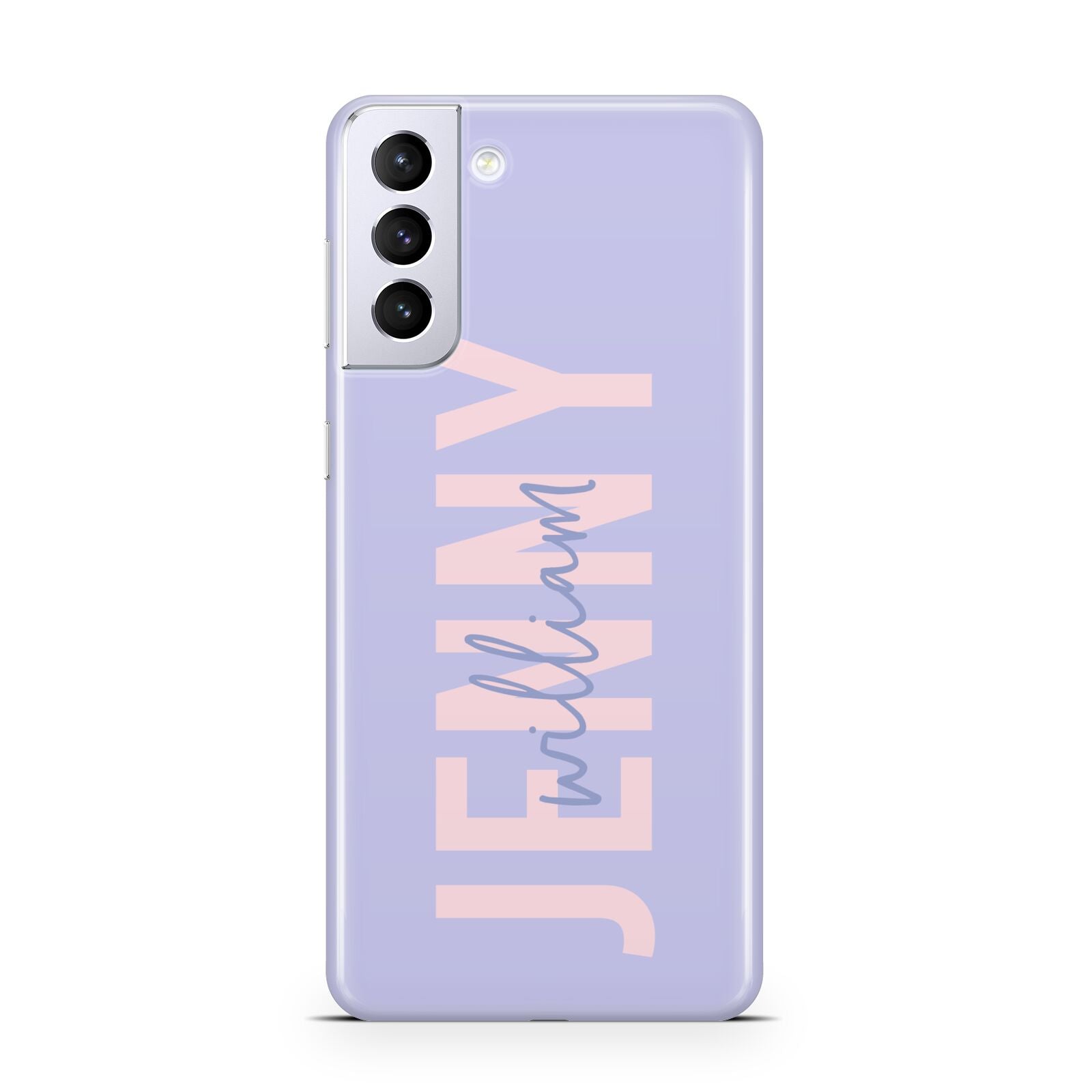 Pastel Pink and Purple Full Name Samsung S21 Plus Case