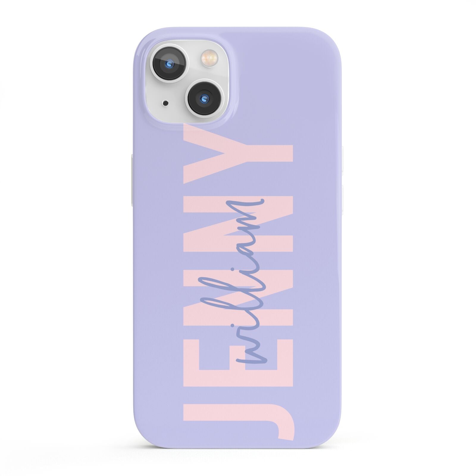 Pastel Pink and Purple Full Name iPhone 13 Full Wrap 3D Snap Case