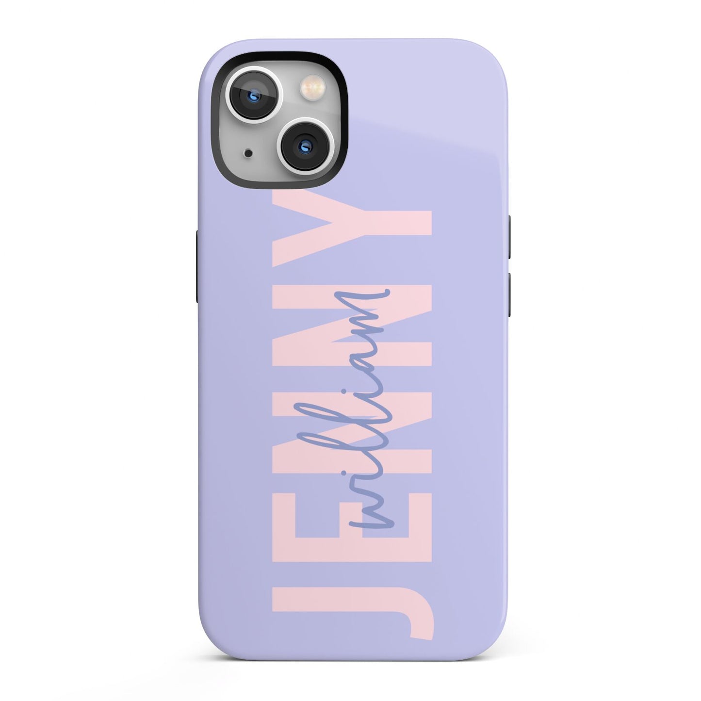 Pastel Pink and Purple Full Name iPhone 13 Full Wrap 3D Tough Case