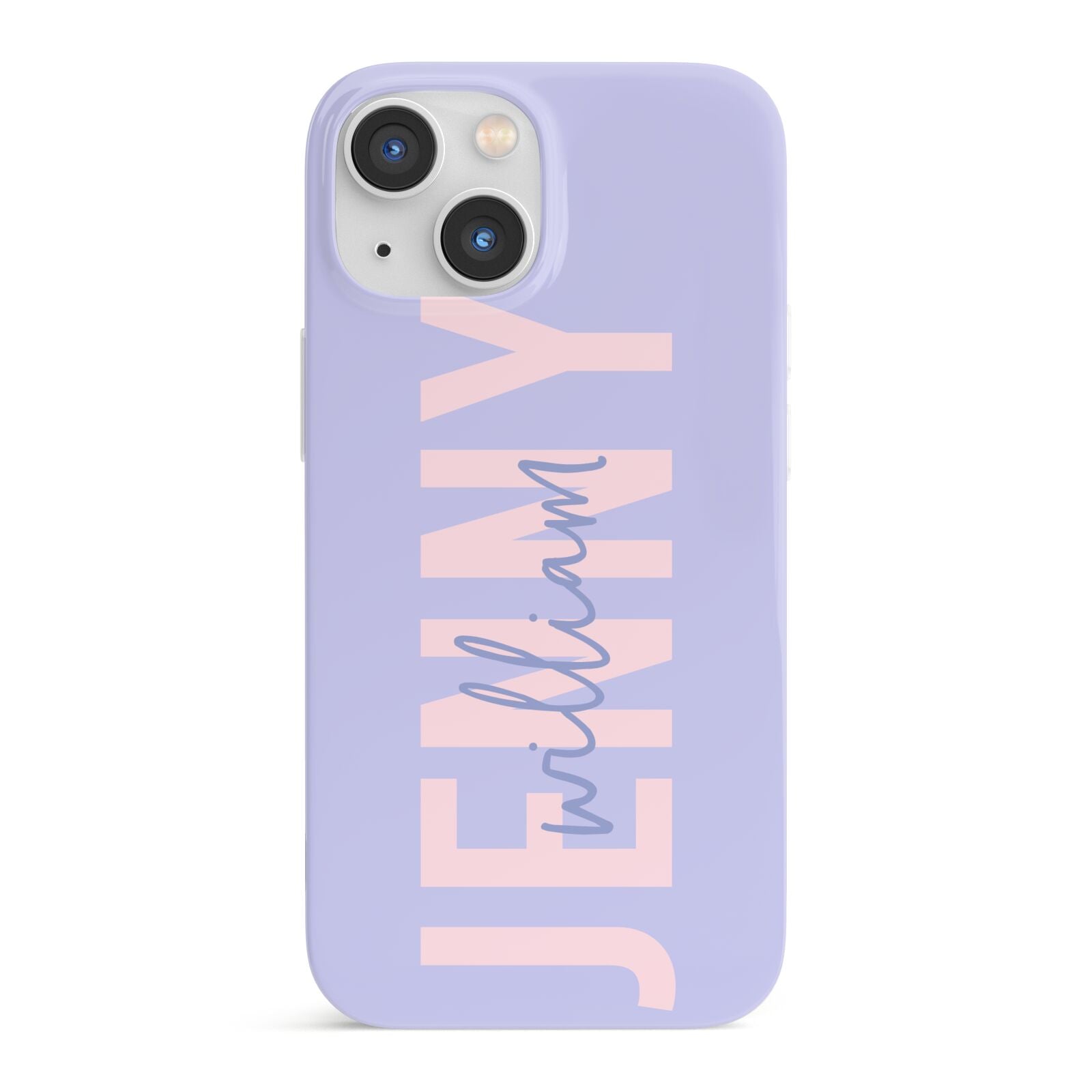 Pastel Pink and Purple Full Name iPhone 13 Mini Full Wrap 3D Snap Case