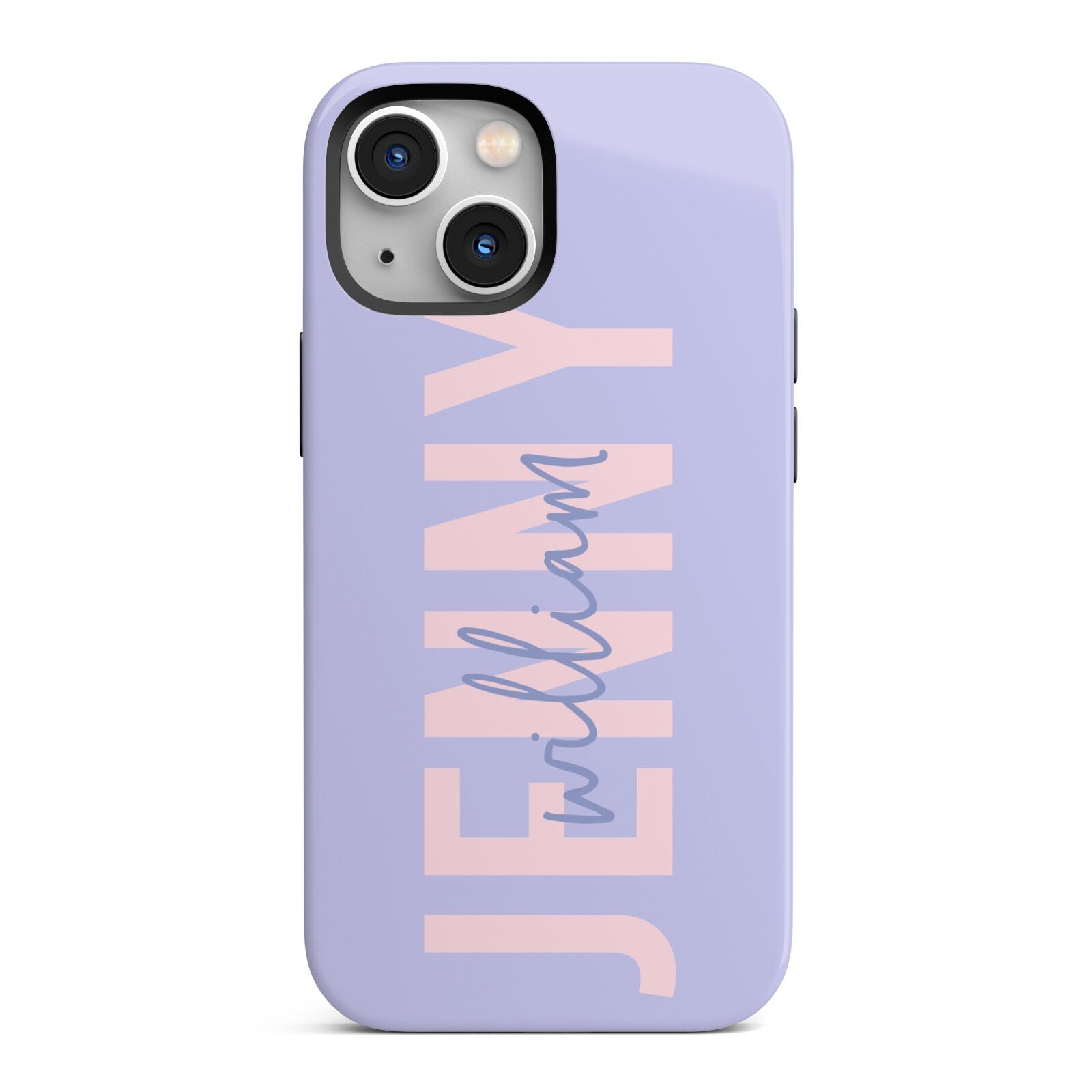 Pastel Pink and Purple Full Name iPhone 13 Mini Full Wrap 3D Tough Case