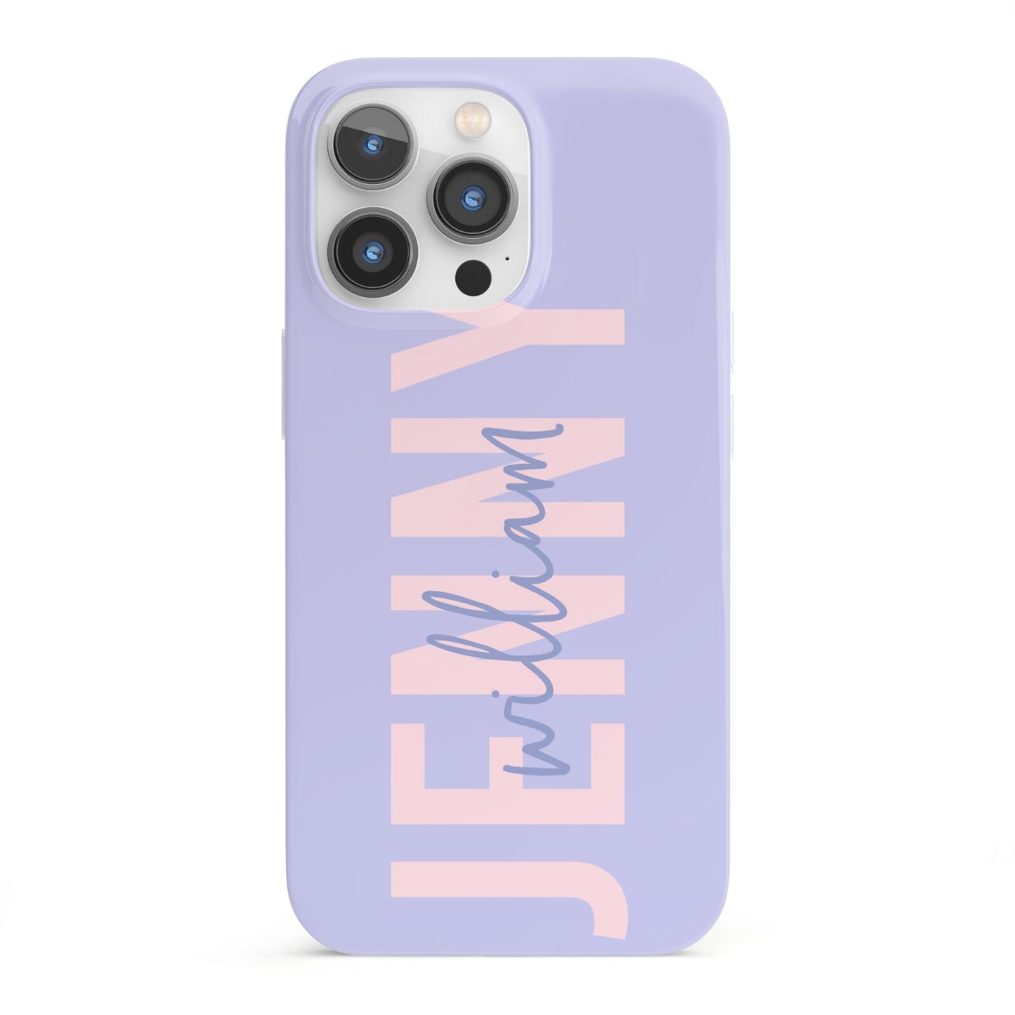 Pastel Pink and Purple Full Name iPhone 13 Pro Full Wrap 3D Snap Case