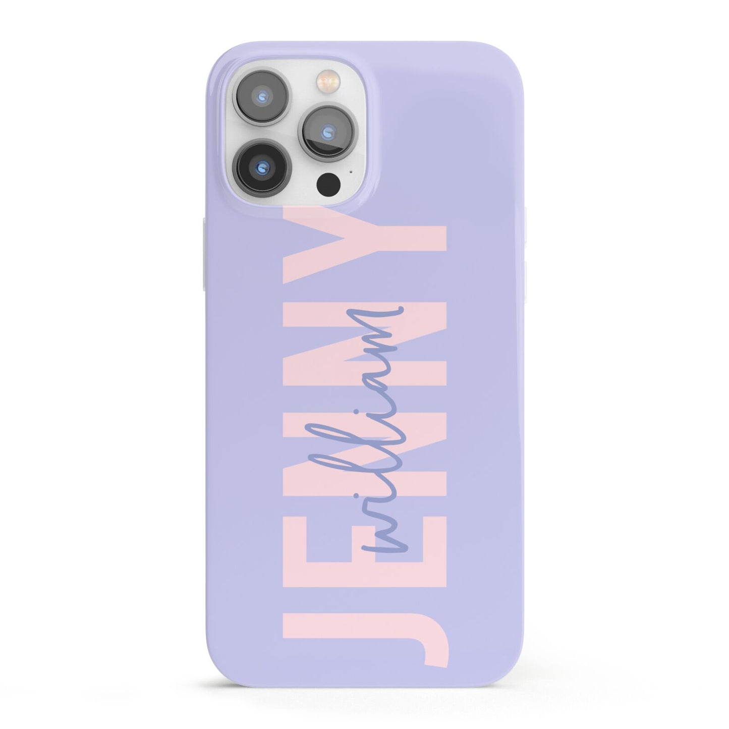 Pastel Pink and Purple Full Name iPhone 13 Pro Max Full Wrap 3D Snap Case