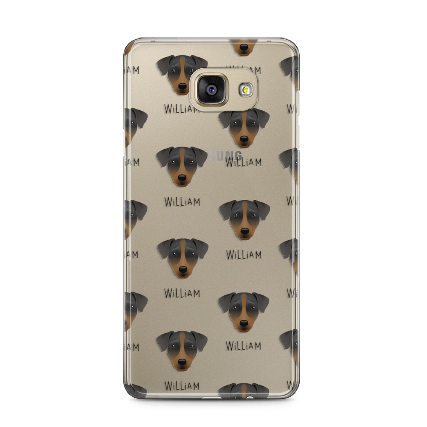Patterdale Terrier Icon with Name Samsung Galaxy A5 2016 Case on gold phone