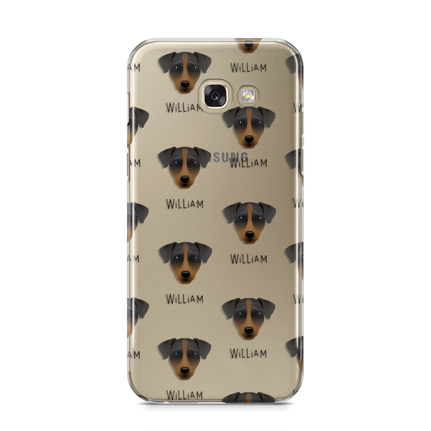 Patterdale Terrier Icon with Name Samsung Galaxy A5 2017 Case on gold phone