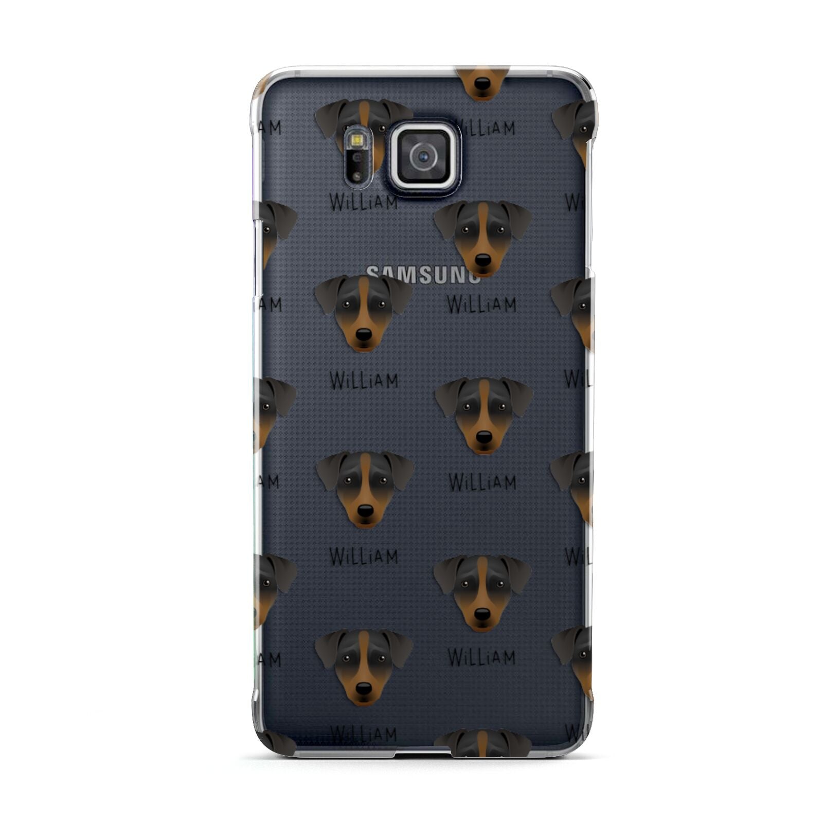 Patterdale Terrier Icon with Name Samsung Galaxy Alpha Case