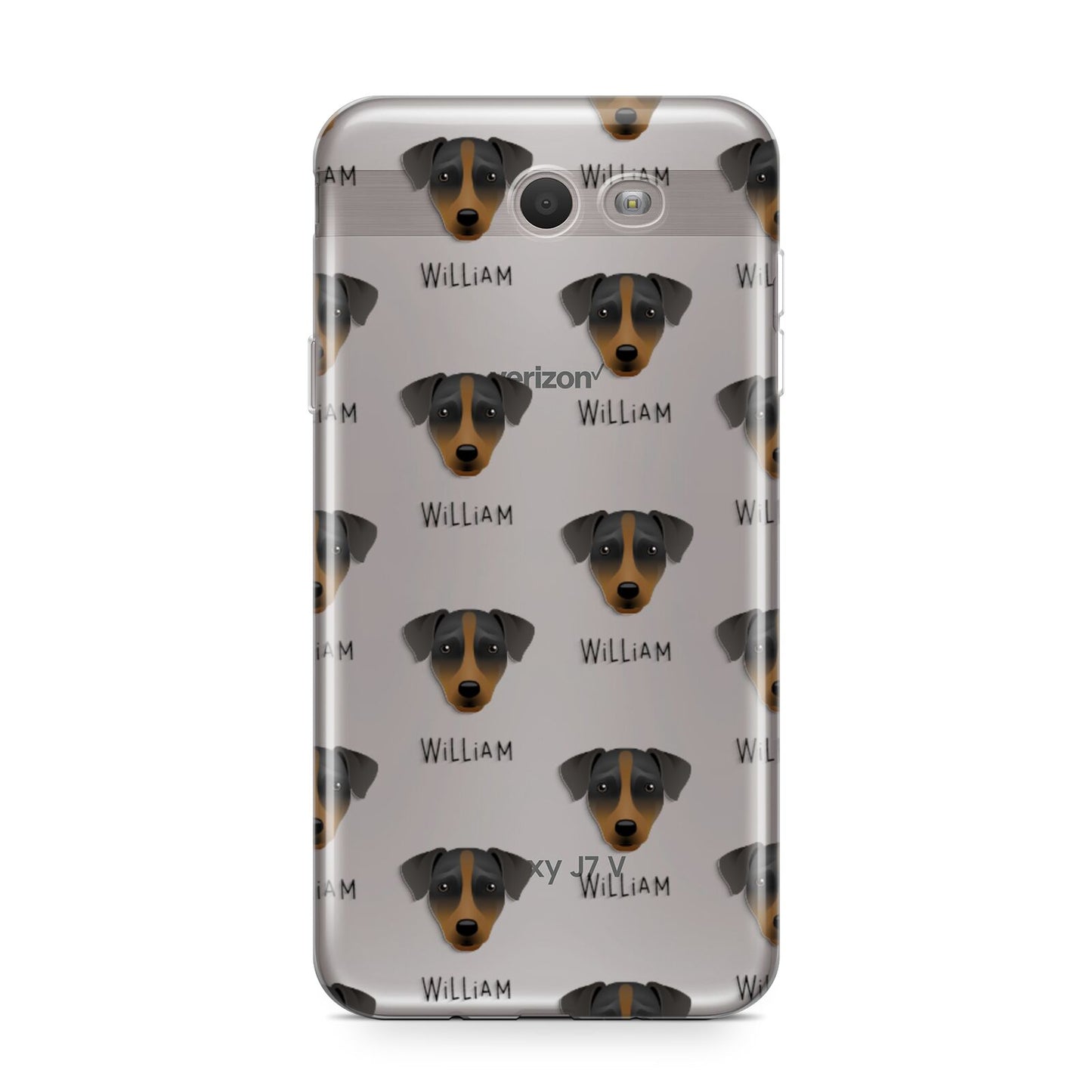 Patterdale Terrier Icon with Name Samsung Galaxy J7 2017 Case