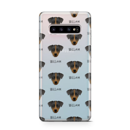 Patterdale Terrier Icon with Name Samsung Galaxy S10 Case