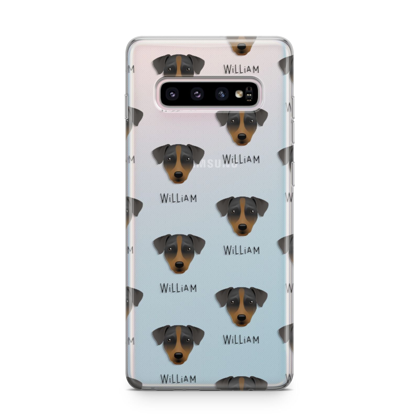 Patterdale Terrier Icon with Name Samsung Galaxy S10 Plus Case