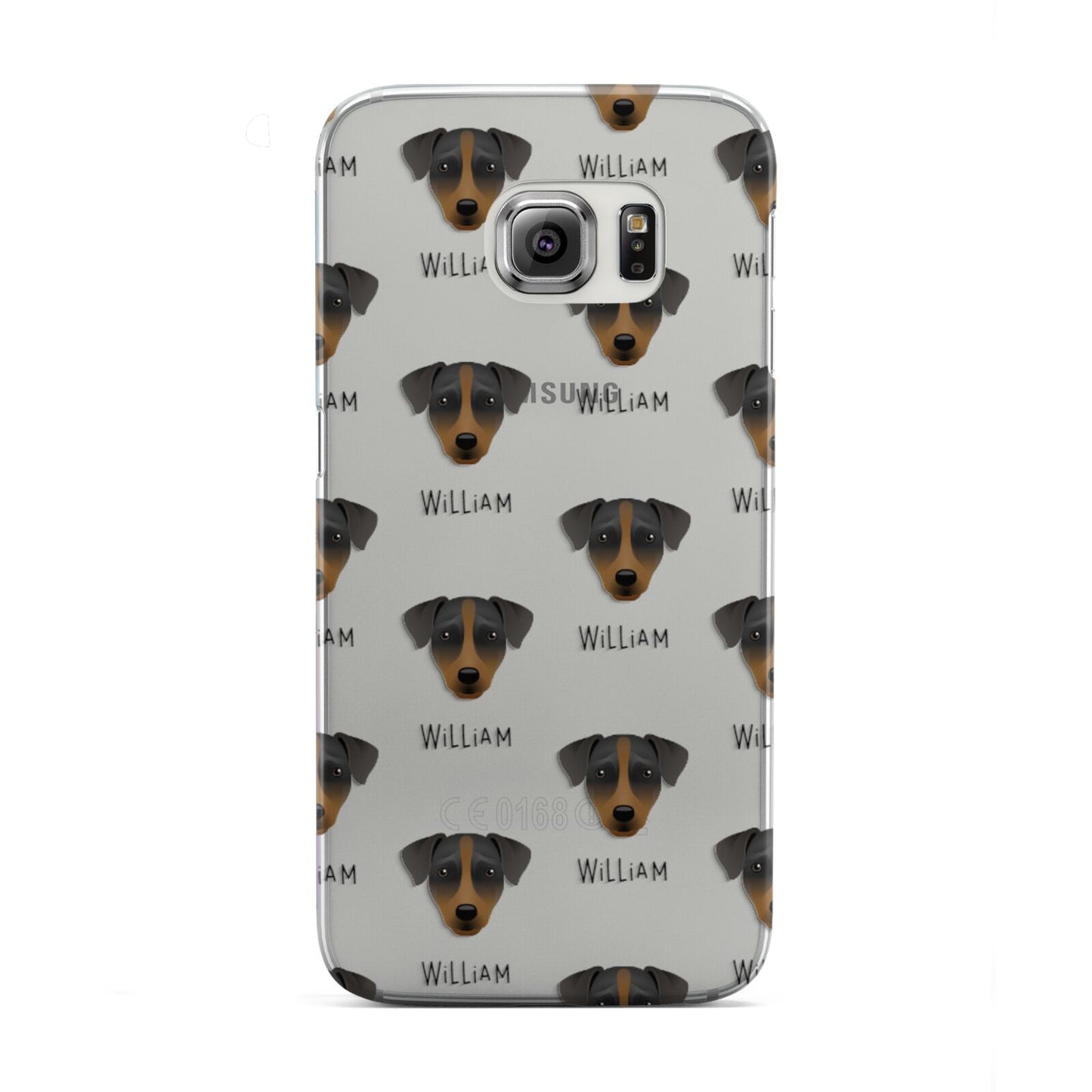 Patterdale Terrier Icon with Name Samsung Galaxy S6 Edge Case