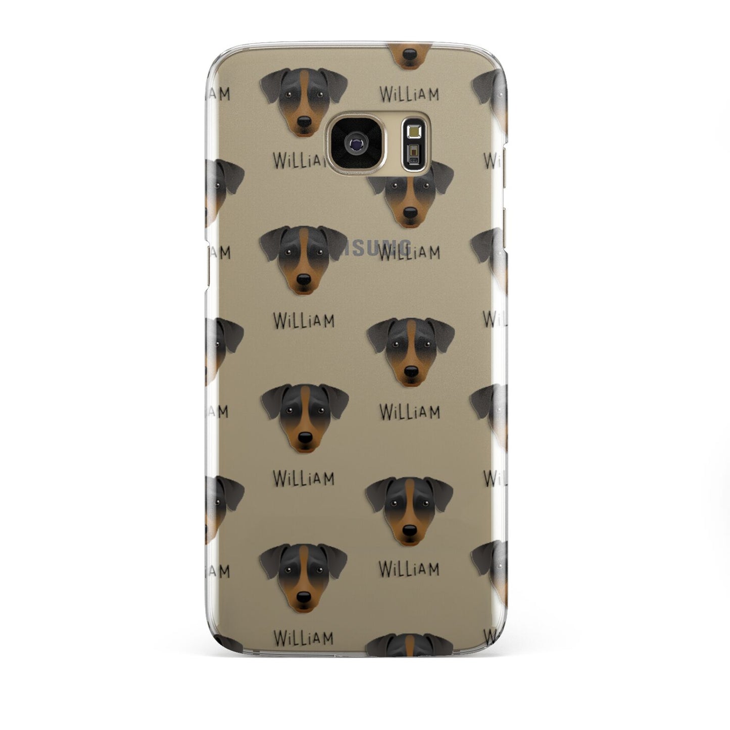 Patterdale Terrier Icon with Name Samsung Galaxy S7 Edge Case