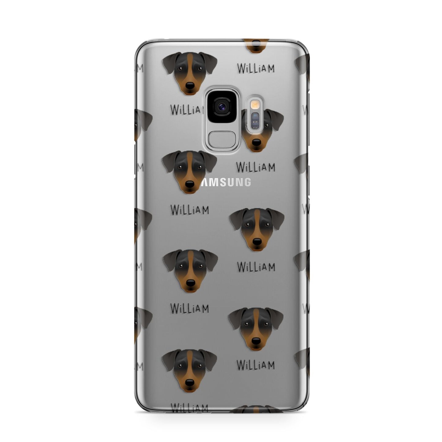 Patterdale Terrier Icon with Name Samsung Galaxy S9 Case