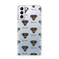 Patterdale Terrier Icon with Name Samsung S21 Plus Phone Case