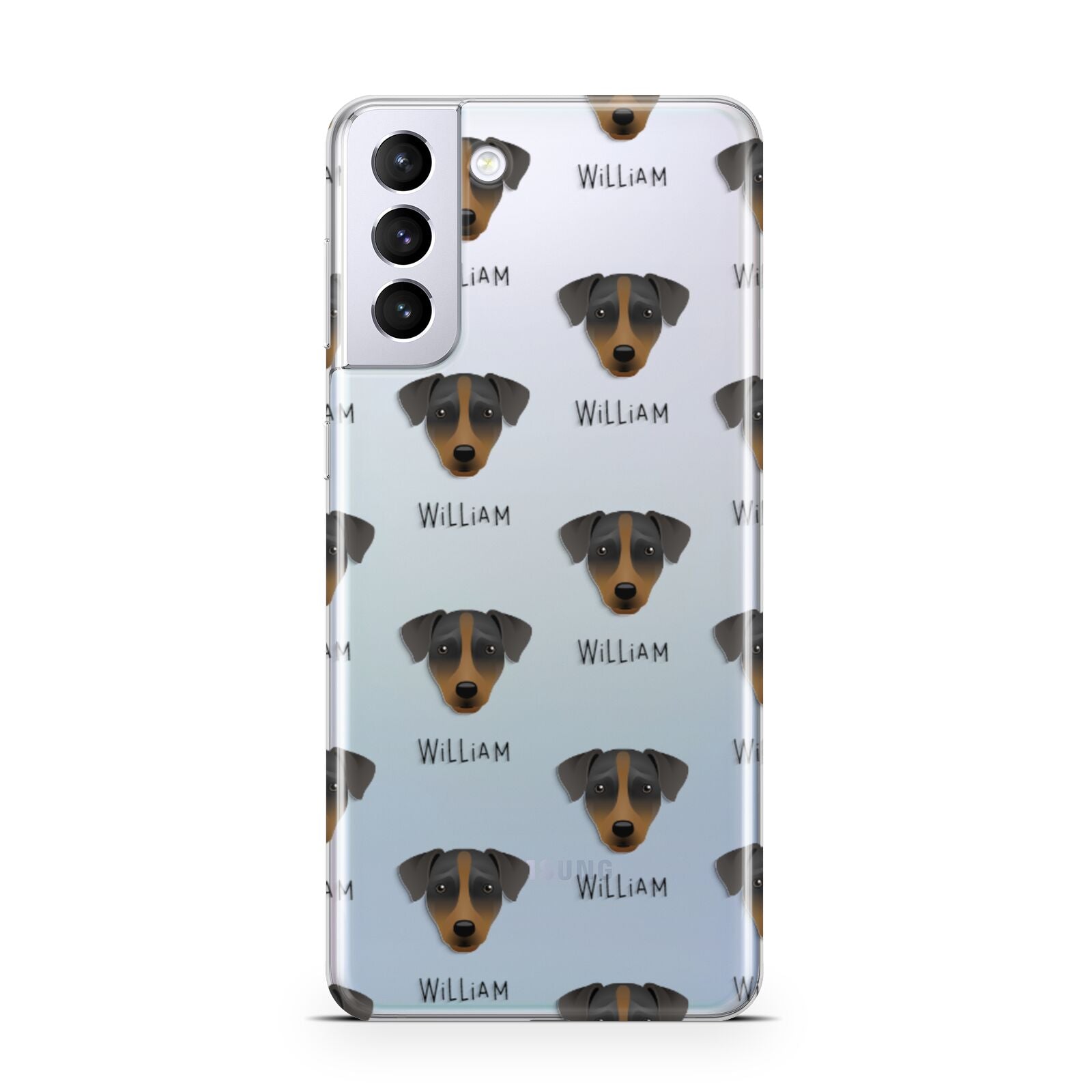 Patterdale Terrier Icon with Name Samsung S21 Plus Phone Case