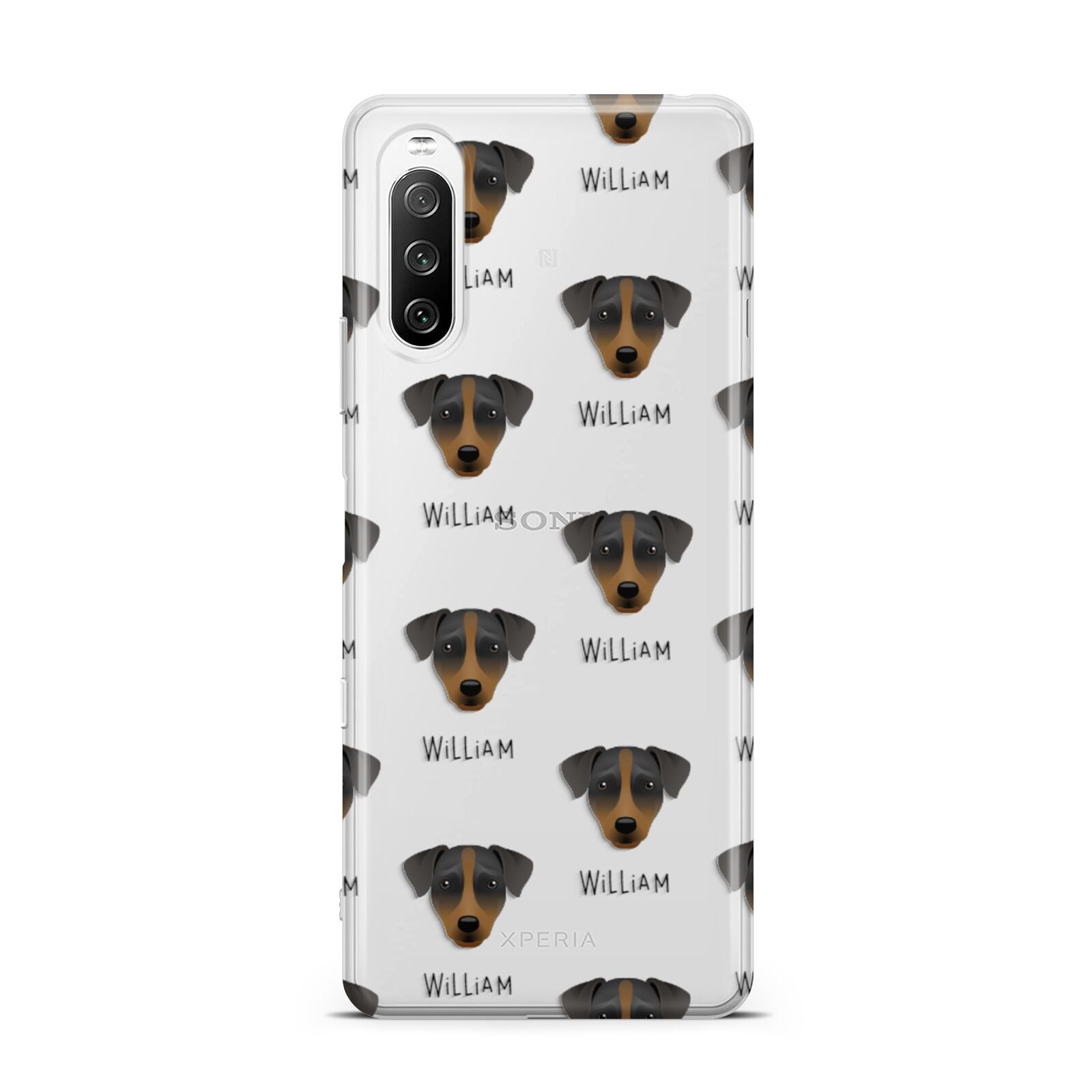 Patterdale Terrier Icon with Name Sony Xperia 10 III Case