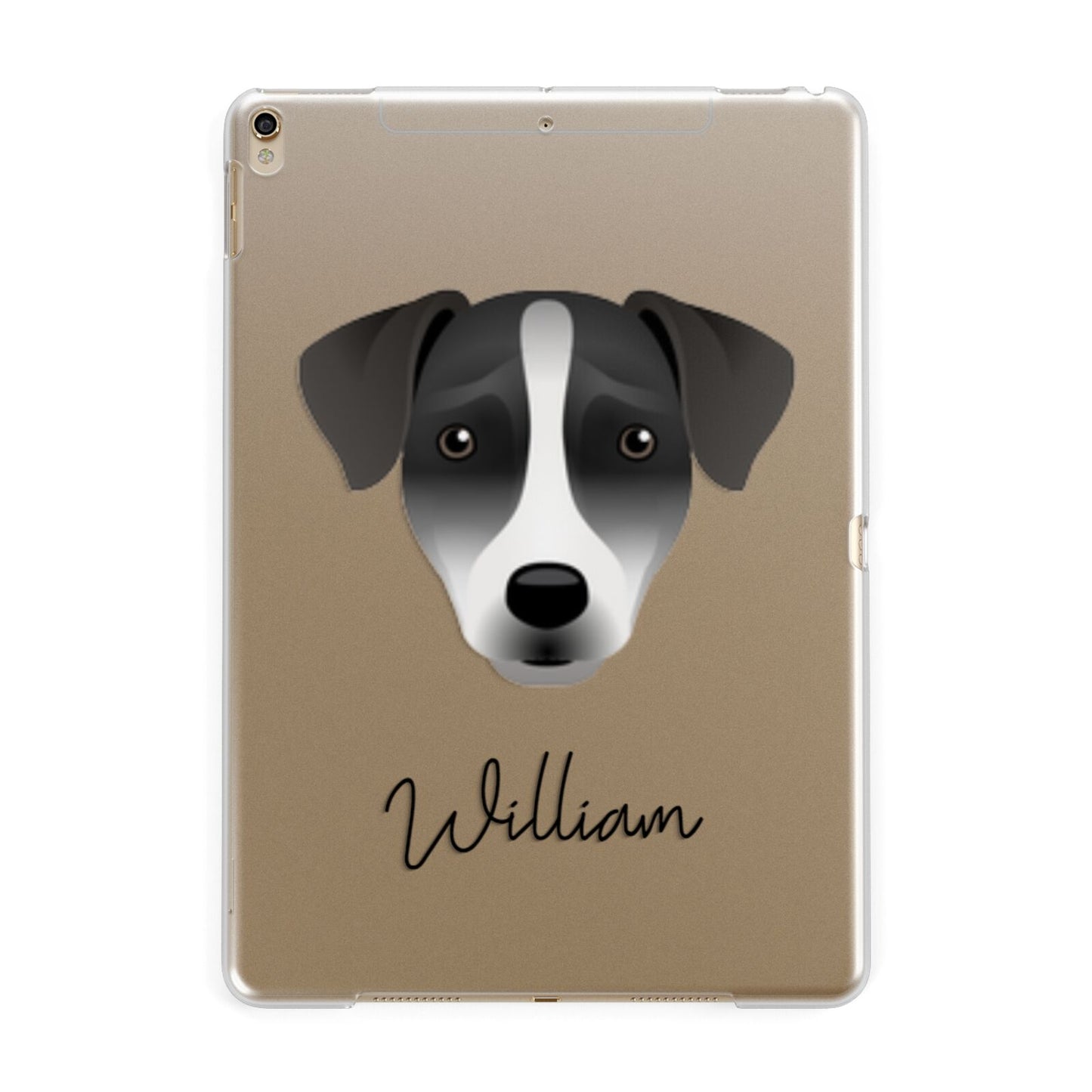 Patterdale Terrier Personalised Apple iPad Gold Case