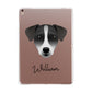 Patterdale Terrier Personalised Apple iPad Rose Gold Case
