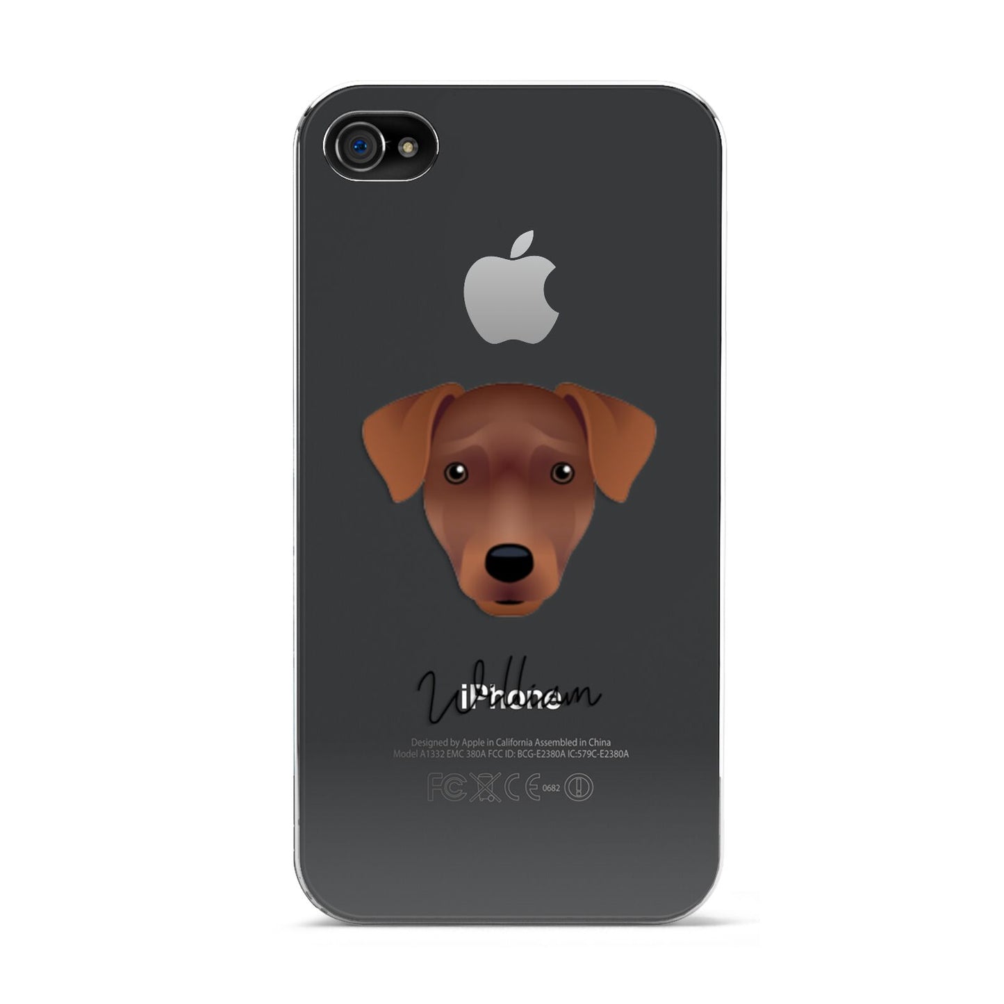 Patterdale Terrier Personalised Apple iPhone 4s Case