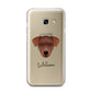 Patterdale Terrier Personalised Samsung Galaxy A3 2017 Case on gold phone