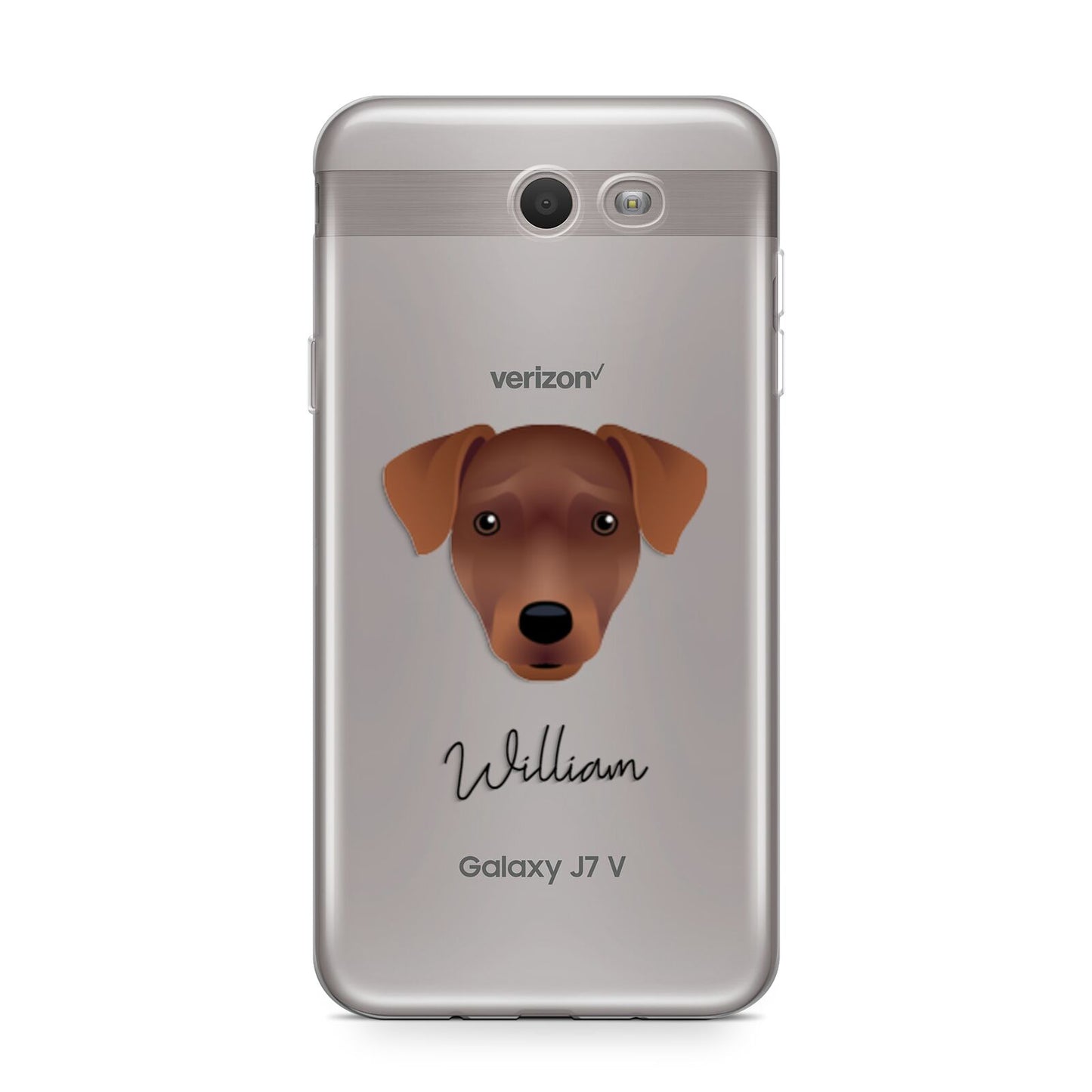 Patterdale Terrier Personalised Samsung Galaxy J7 2017 Case