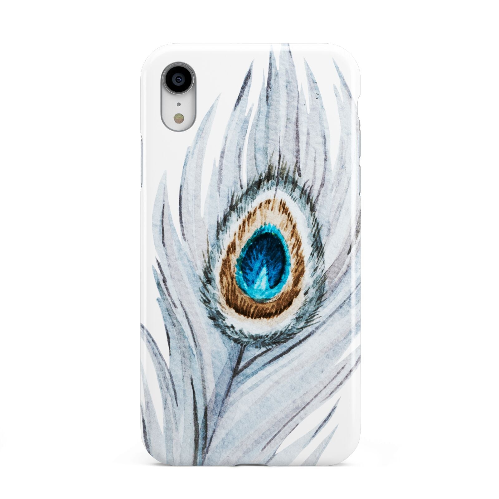 Peacock Apple iPhone XR White 3D Tough Case