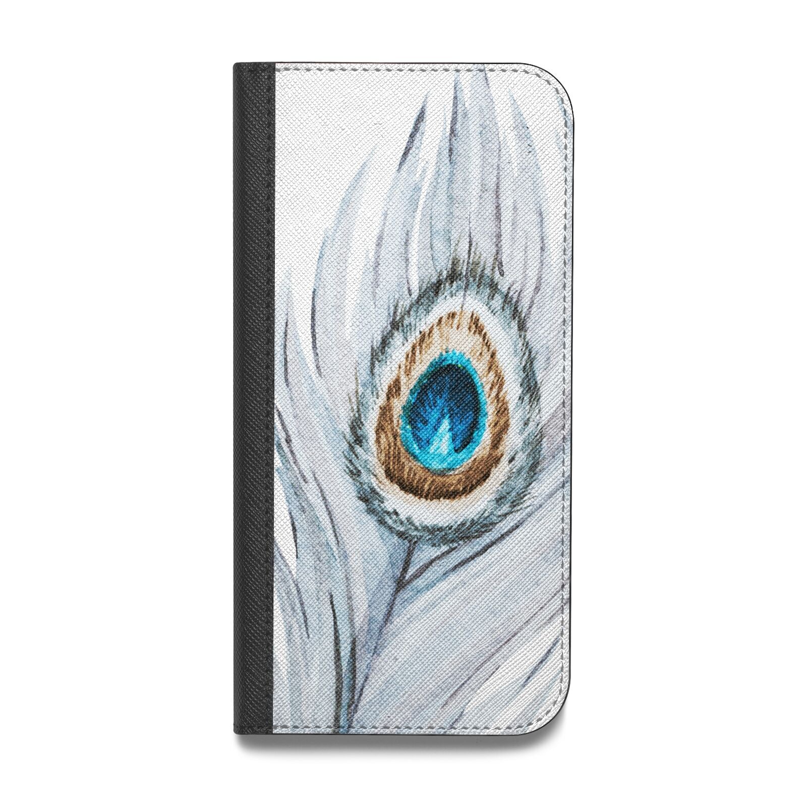 Peacock Vegan Leather Flip iPhone Case