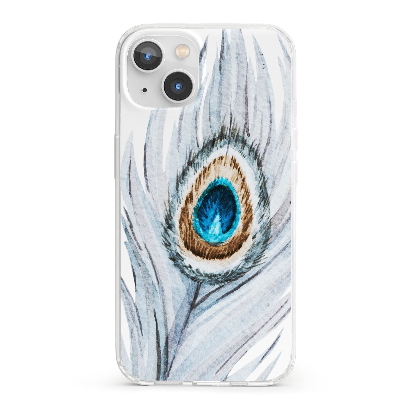 Peacock iPhone 13 Clear Bumper Case