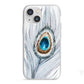 Peacock iPhone 13 Mini TPU Impact Case with White Edges