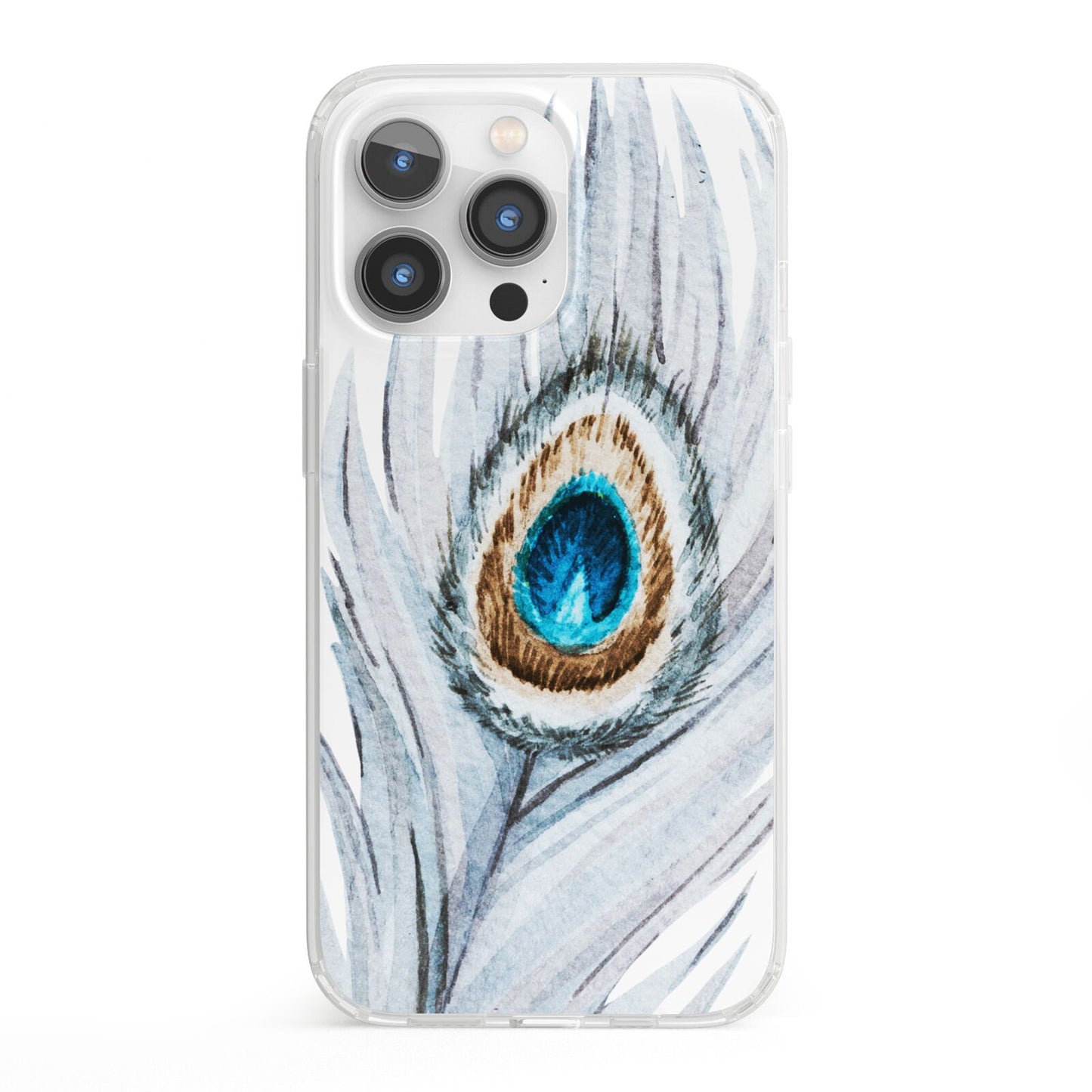 Peacock iPhone 13 Pro Clear Bumper Case