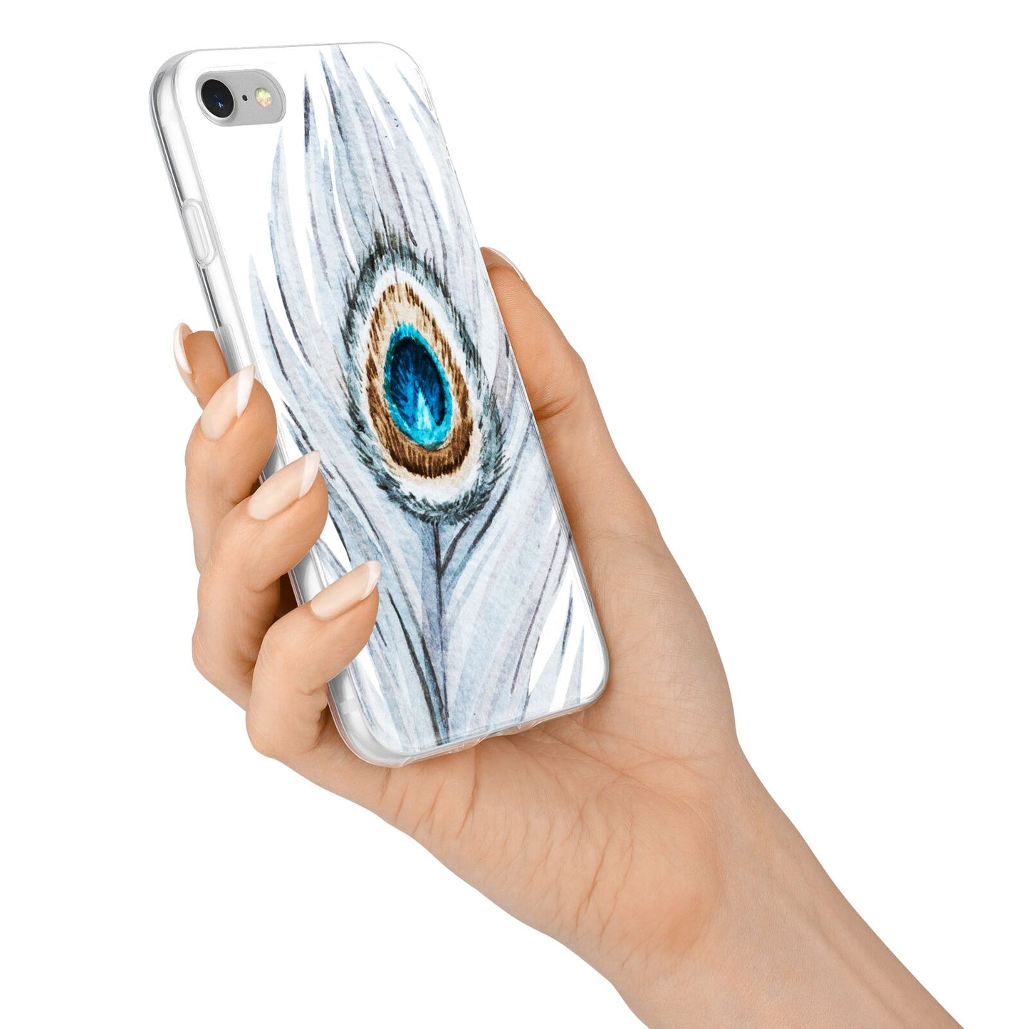 Peacock iPhone 7 Bumper Case on Silver iPhone Alternative Image