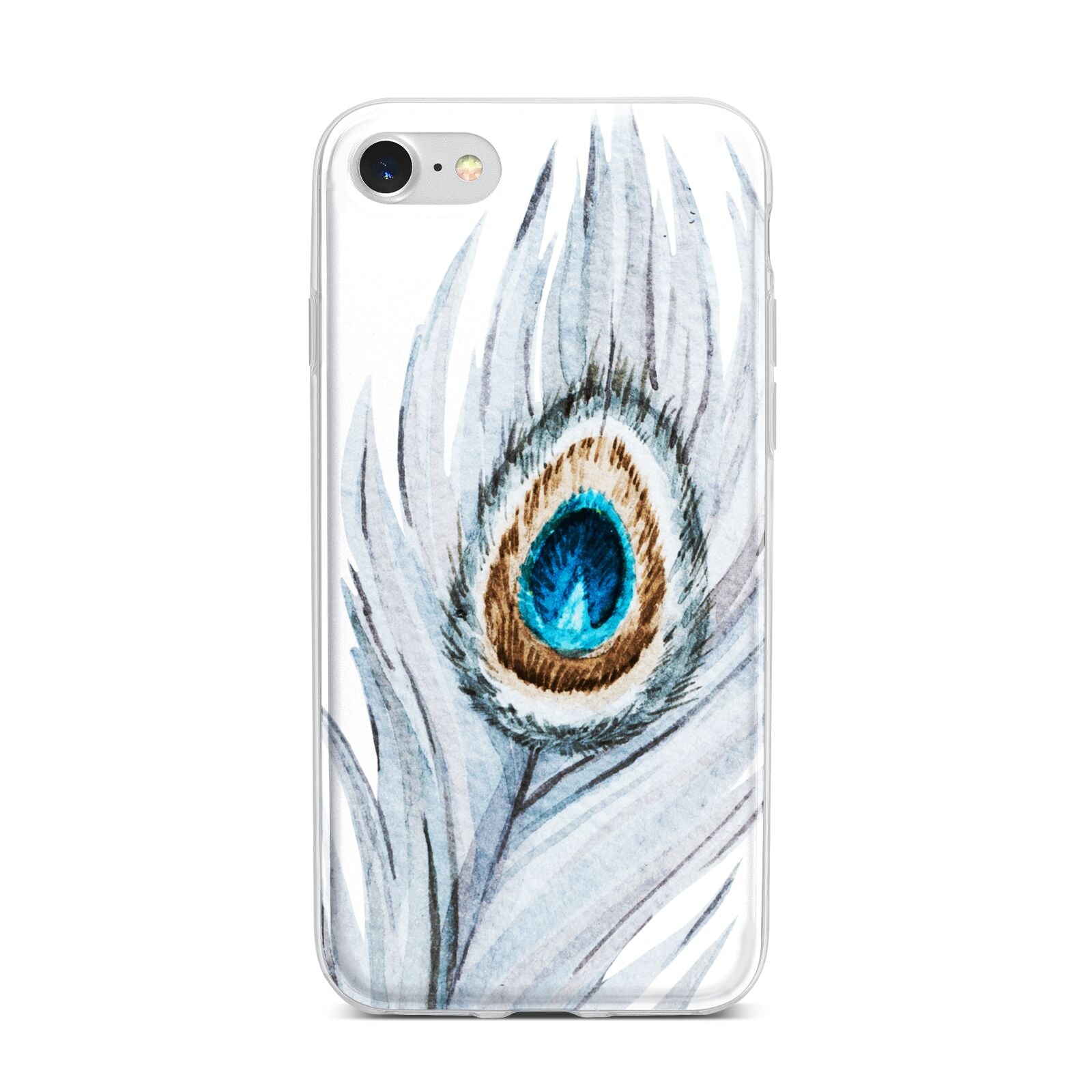 Peacock iPhone 7 Bumper Case on Silver iPhone