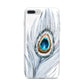 Peacock iPhone 7 Plus Bumper Case on Silver iPhone
