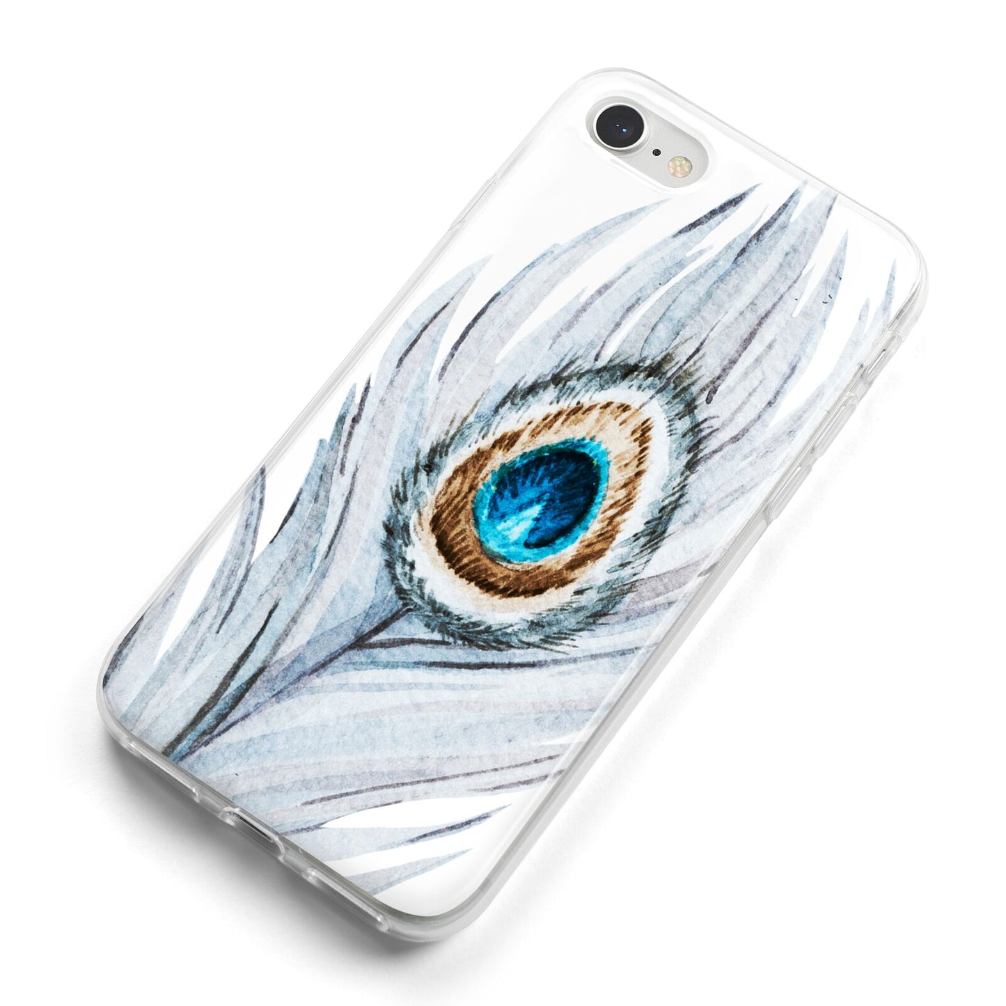 Peacock iPhone 8 Bumper Case on Silver iPhone Alternative Image