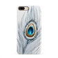 Peacock iPhone 8 Plus 3D Snap Case on Gold Phone