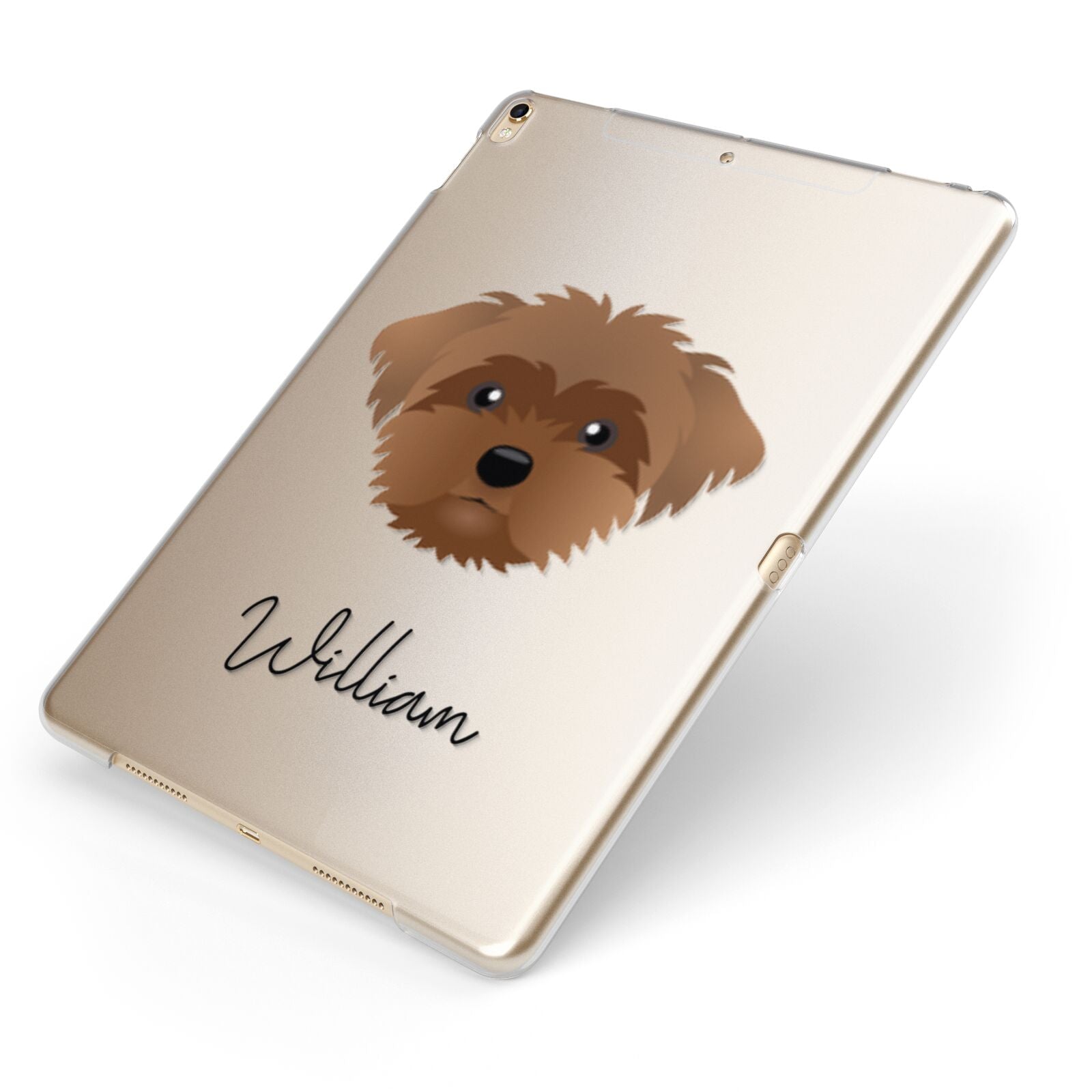 Peek a poo Personalised Apple iPad Case on Gold iPad Side View