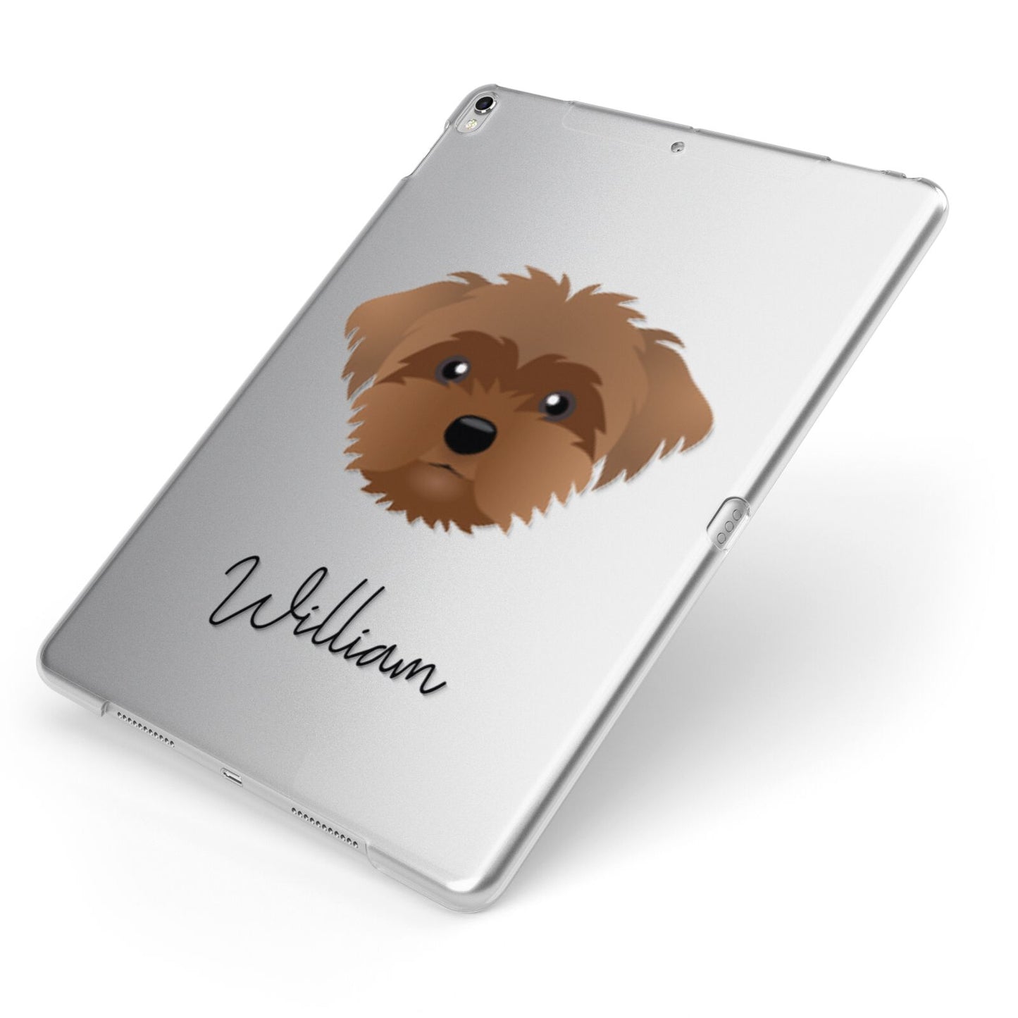 Peek a poo Personalised Apple iPad Case on Silver iPad Side View