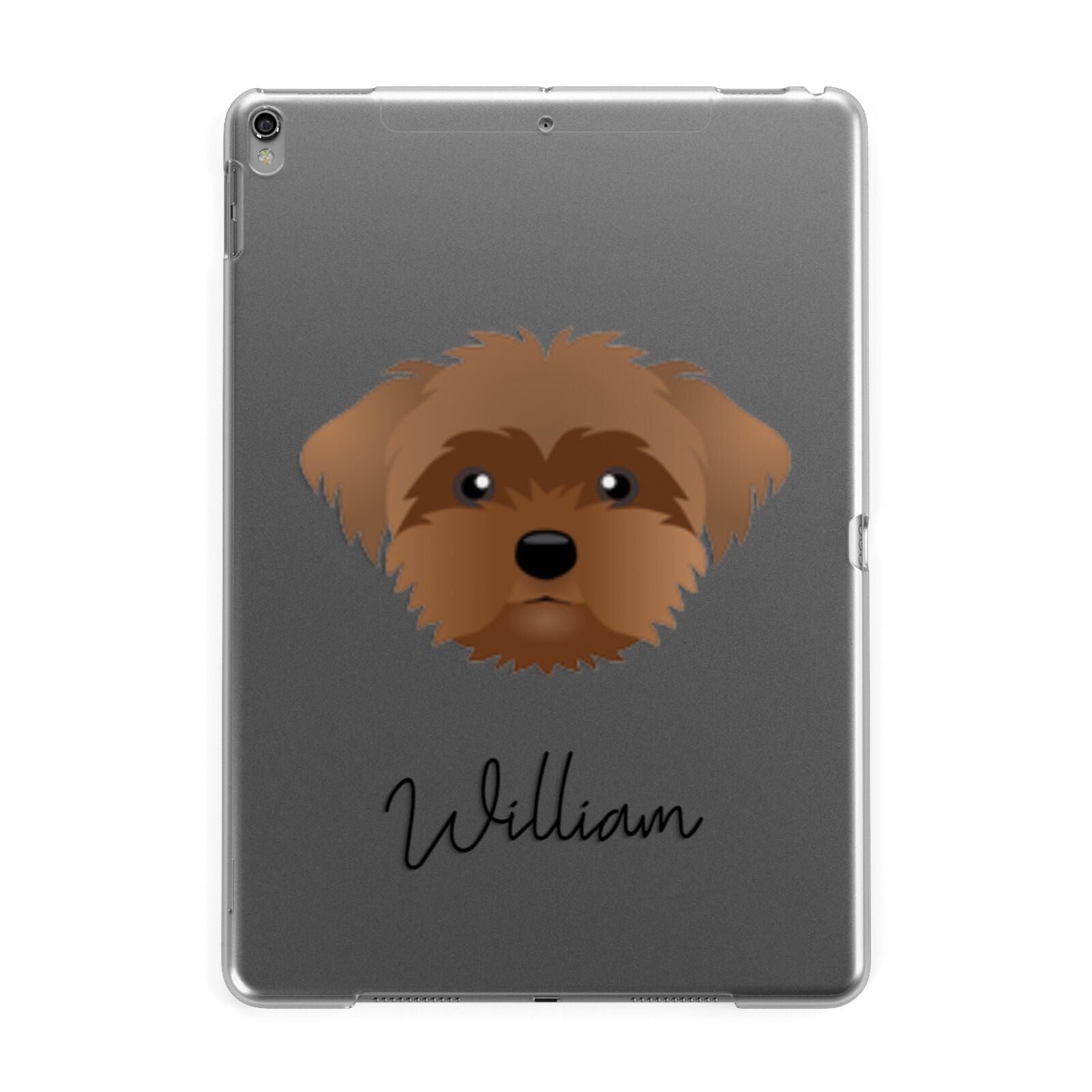 Peek a poo Personalised Apple iPad Grey Case