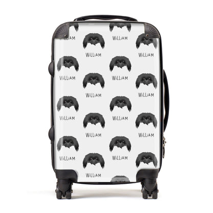 Pekingese Icon with Name Suitcase