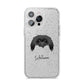 Pekingese Personalised iPhone 14 Pro Max Glitter Tough Case Silver