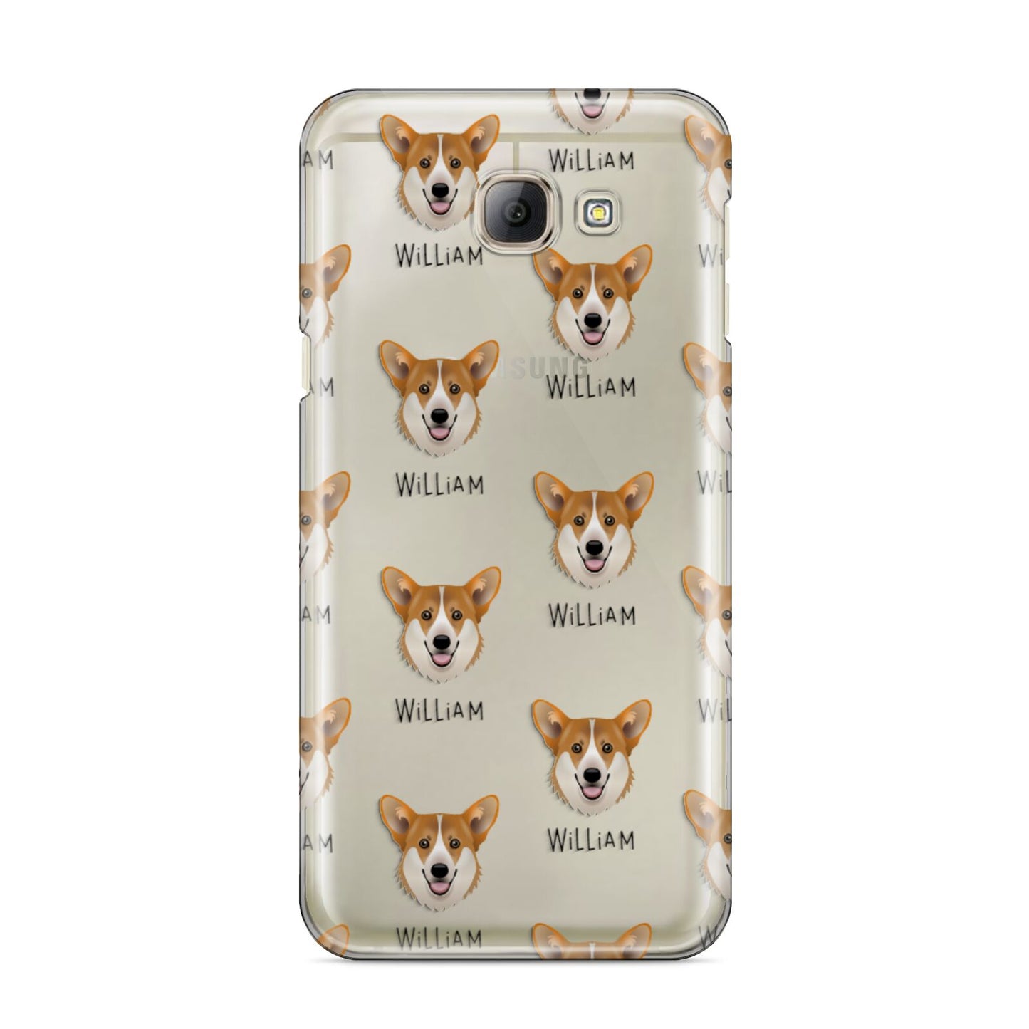 Pembroke Welsh Corgi Icon with Name Samsung Galaxy A8 2016 Case