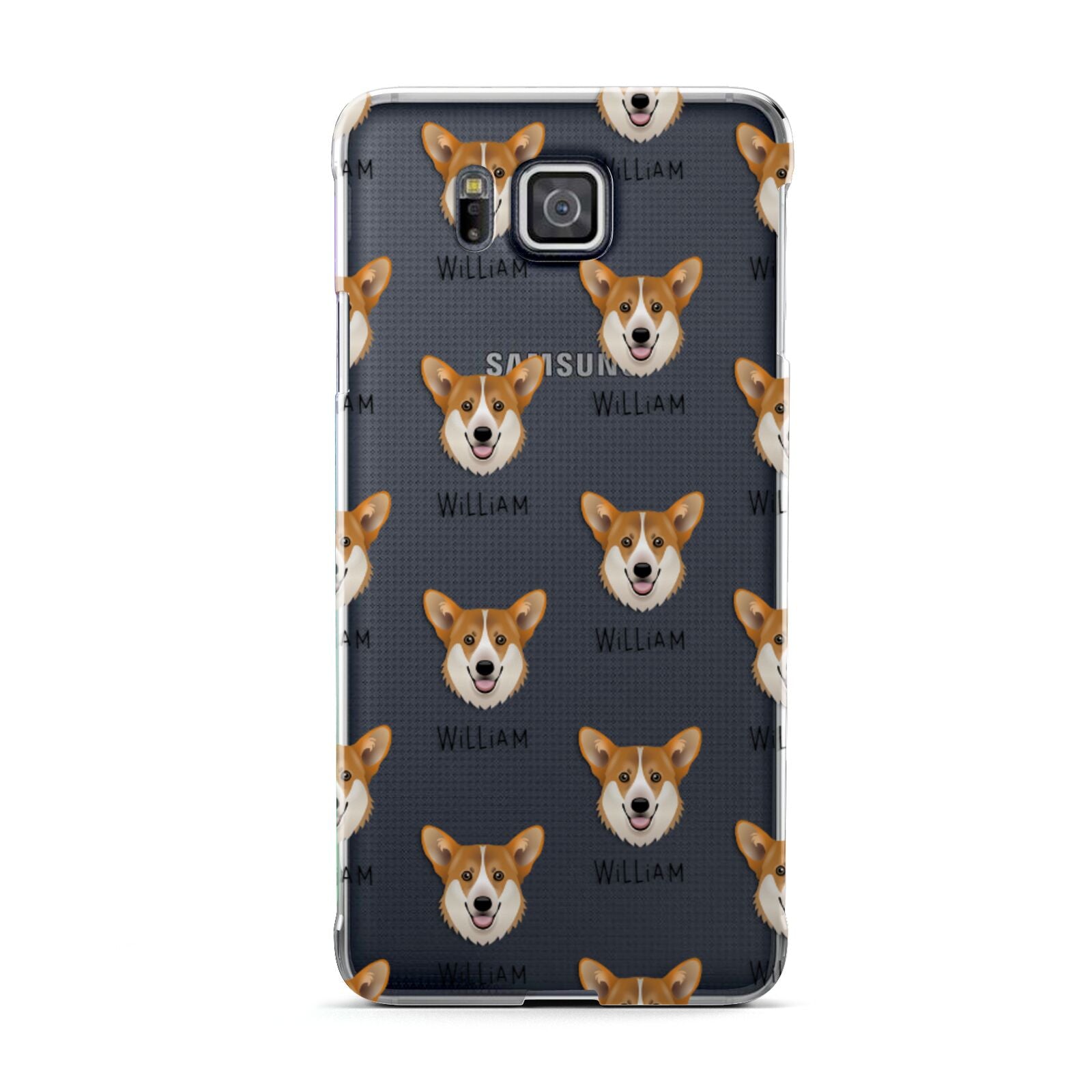 Pembroke Welsh Corgi Icon with Name Samsung Galaxy Alpha Case