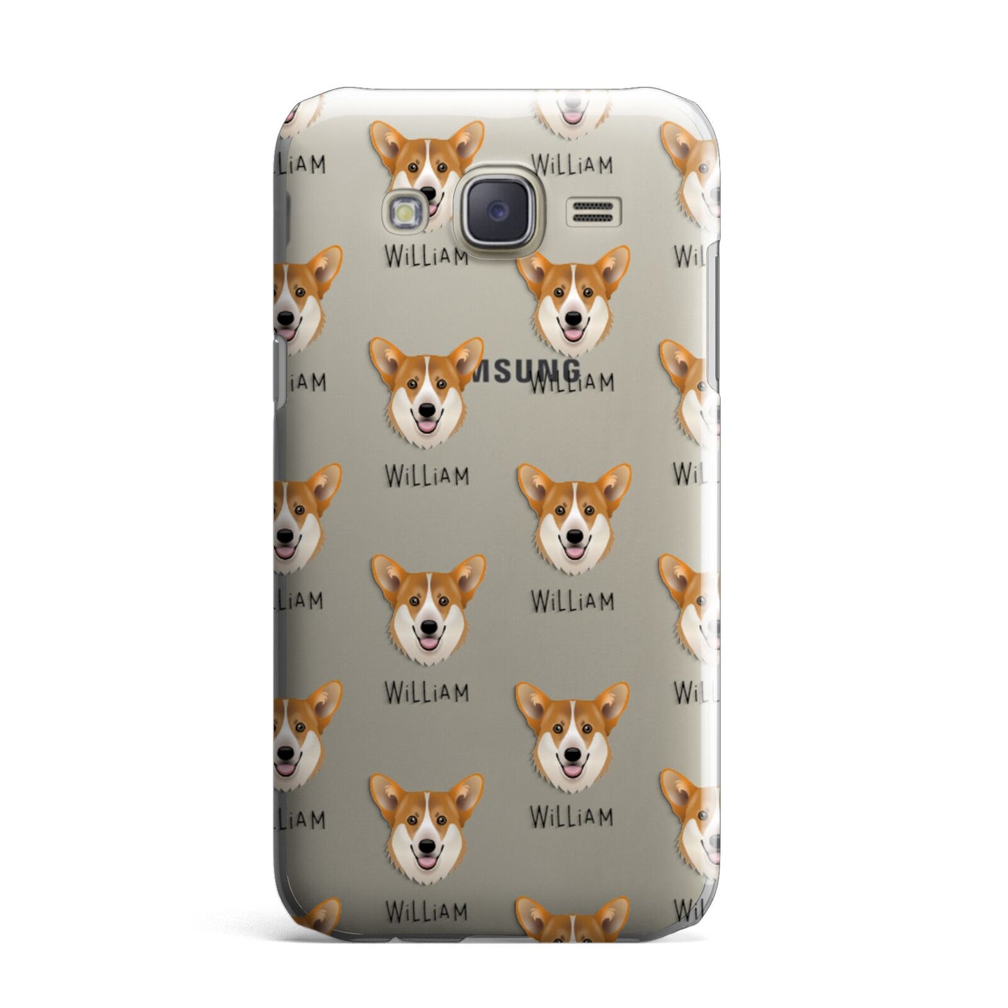 Pembroke Welsh Corgi Icon with Name Samsung Galaxy J7 Case