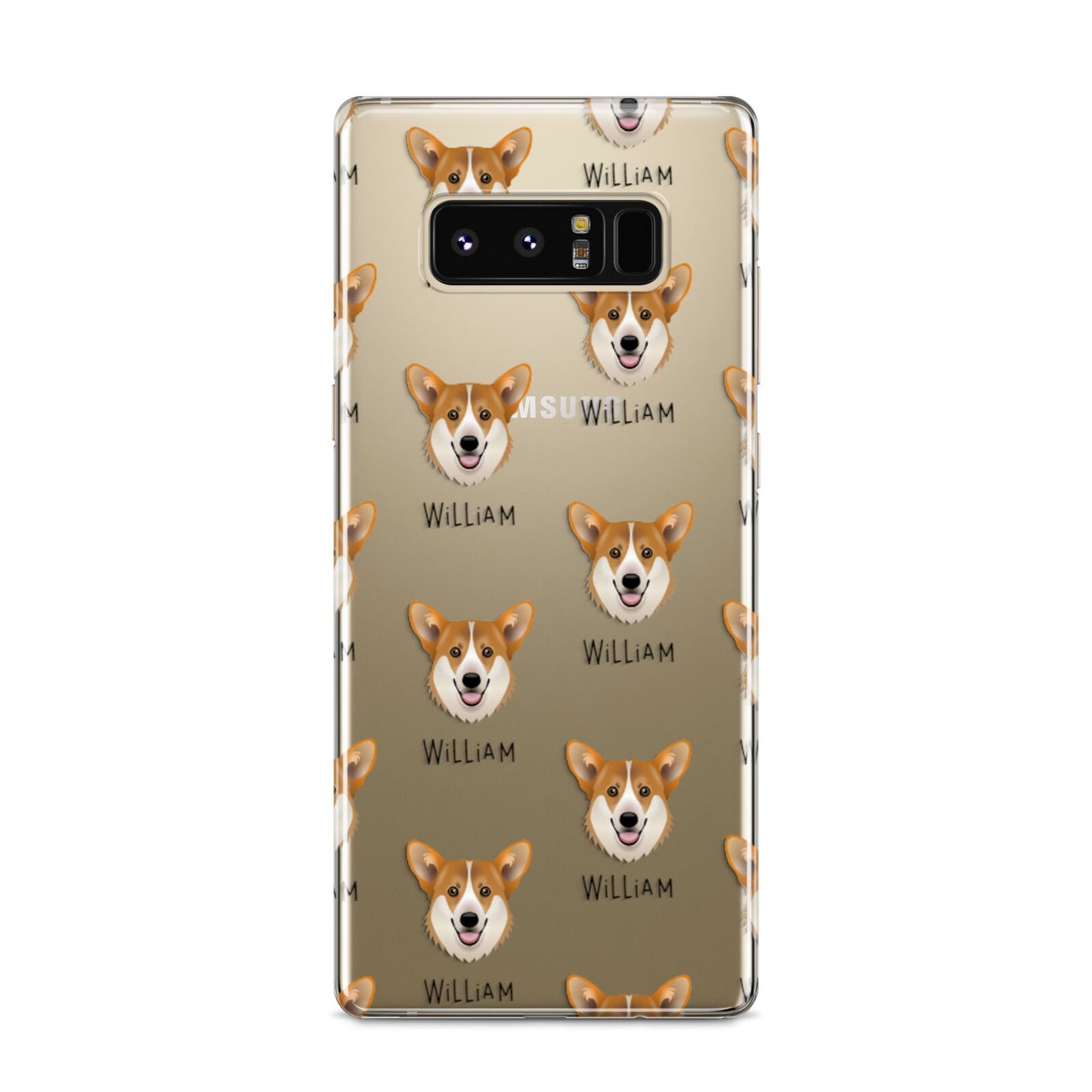 Pembroke Welsh Corgi Icon with Name Samsung Galaxy S8 Case